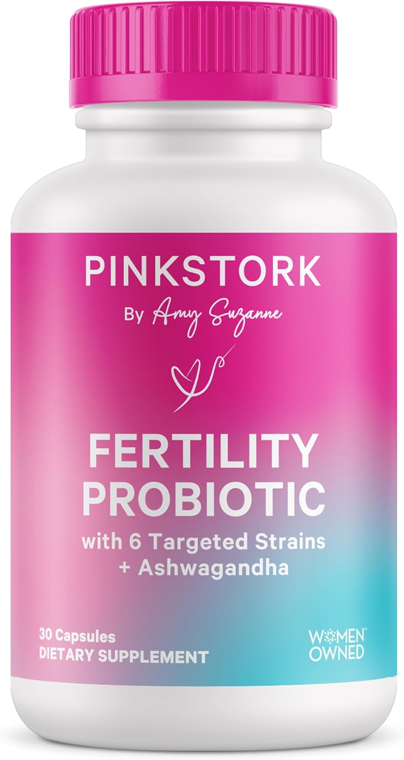 Pink Stork Fertility Support Probiotics with Ashwagandha – 30 Capsules - görsel 1