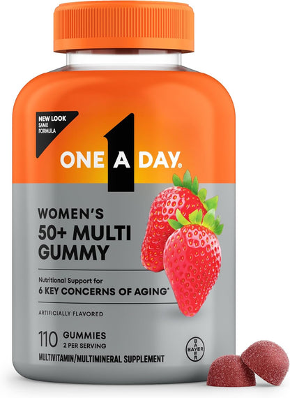 One A Day Multivitamin for Women 50 and Over, Gummy Vitamins, 110 Gummies
