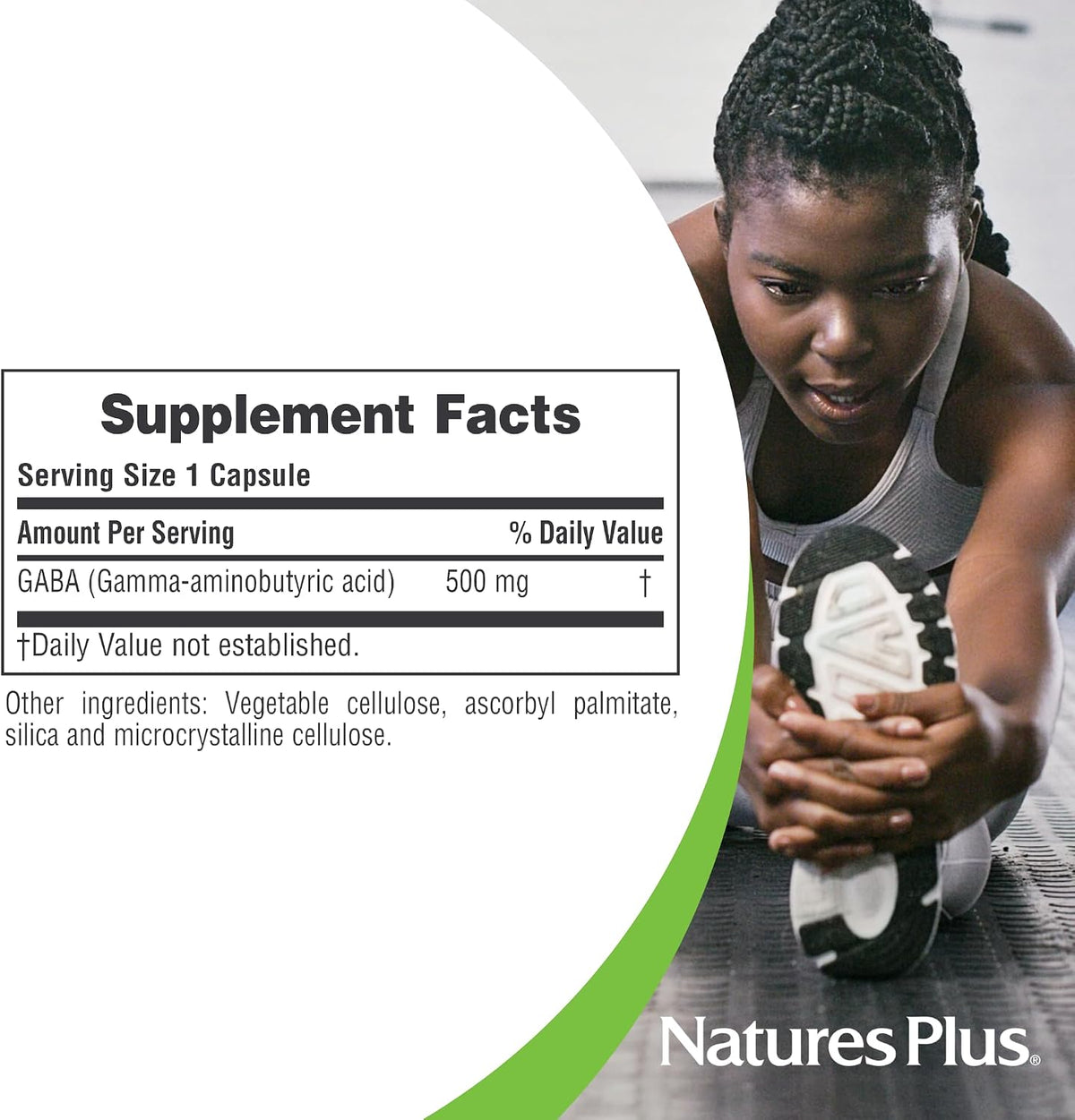 NaturesPlus PRO GABA 500 mg - 60 Capsules - görsel 4