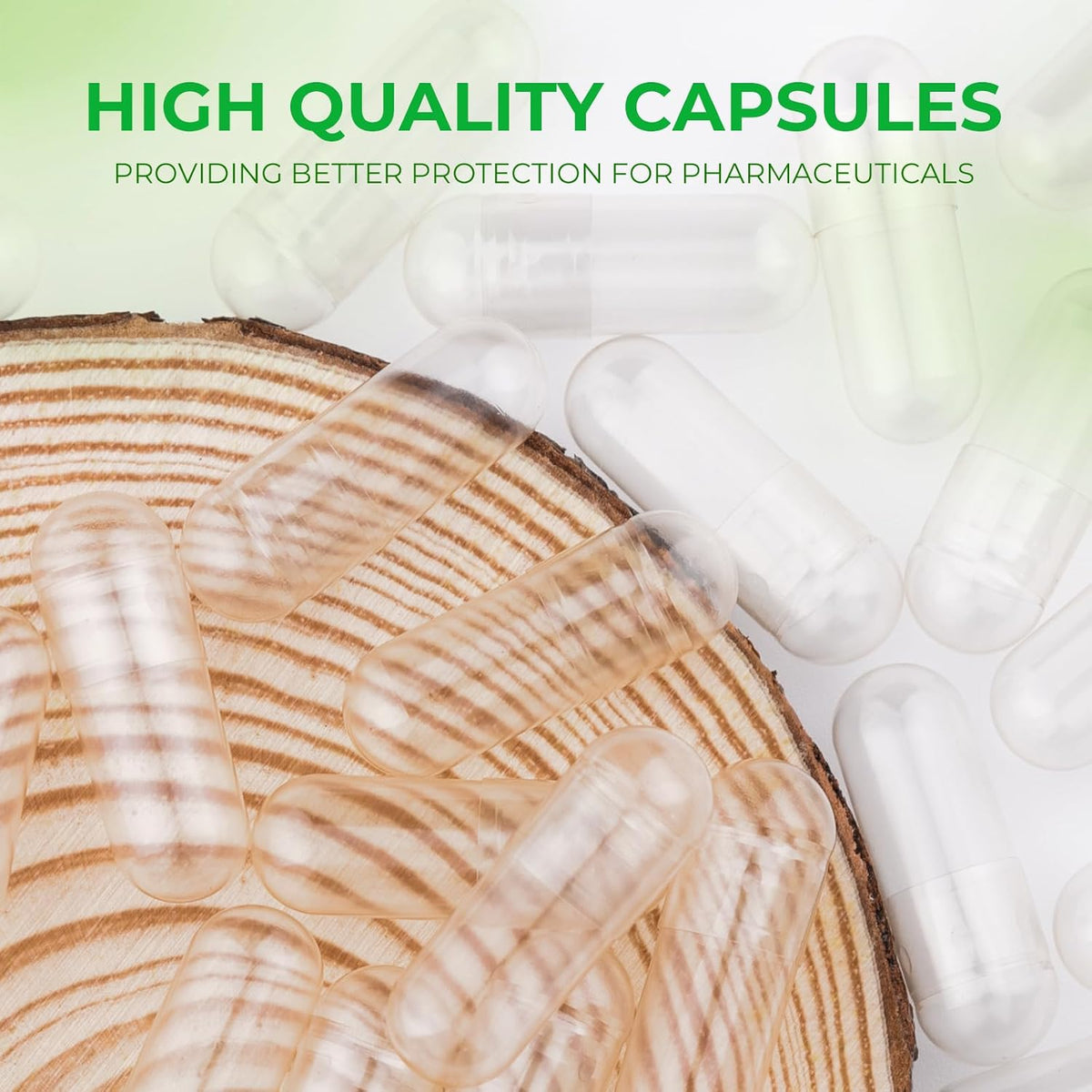 Angtai JN Empty Vegan Capsules Size 2 Plant Based Clear (500 Count) Gluten-Free, Non-GM, Halal Certified Capsule Filling Kit with 2 Spoons - görsel 3