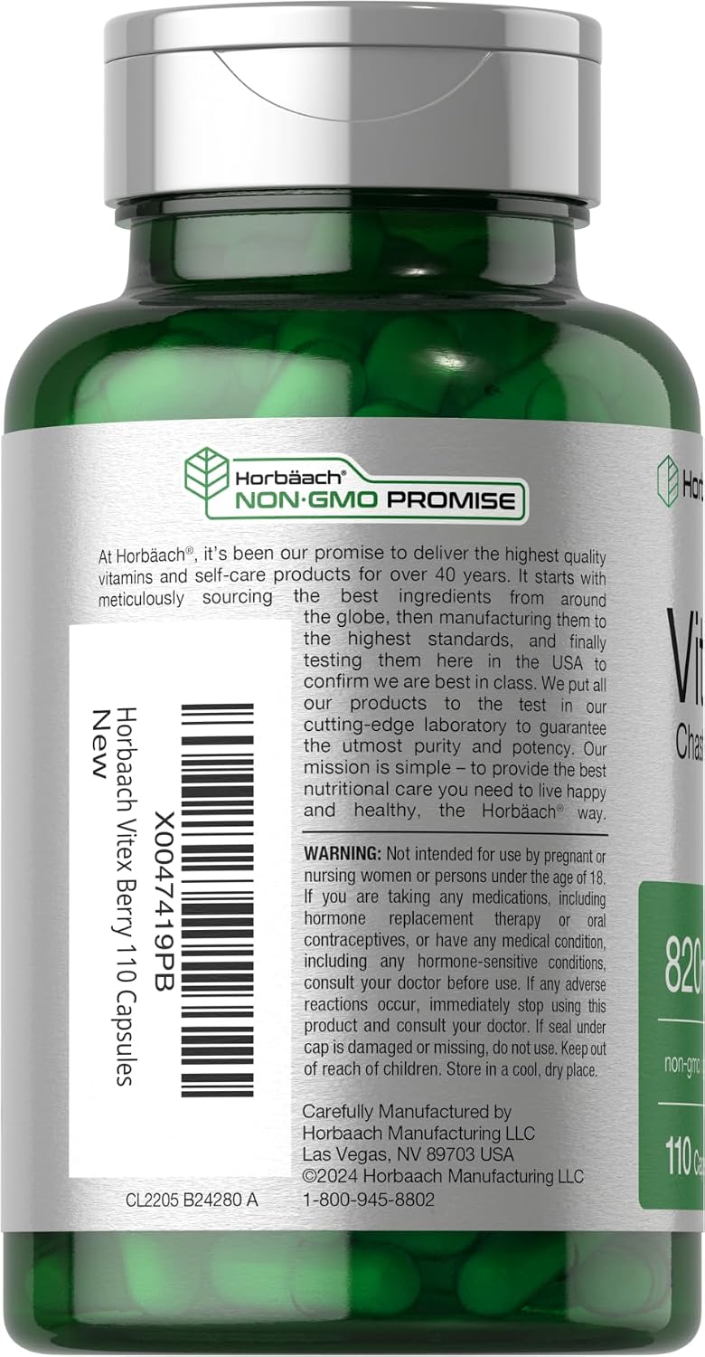 Horbäach Vitex Berry – Chasteberry Food Supplement for Women (110 Capsules) - görsel 3