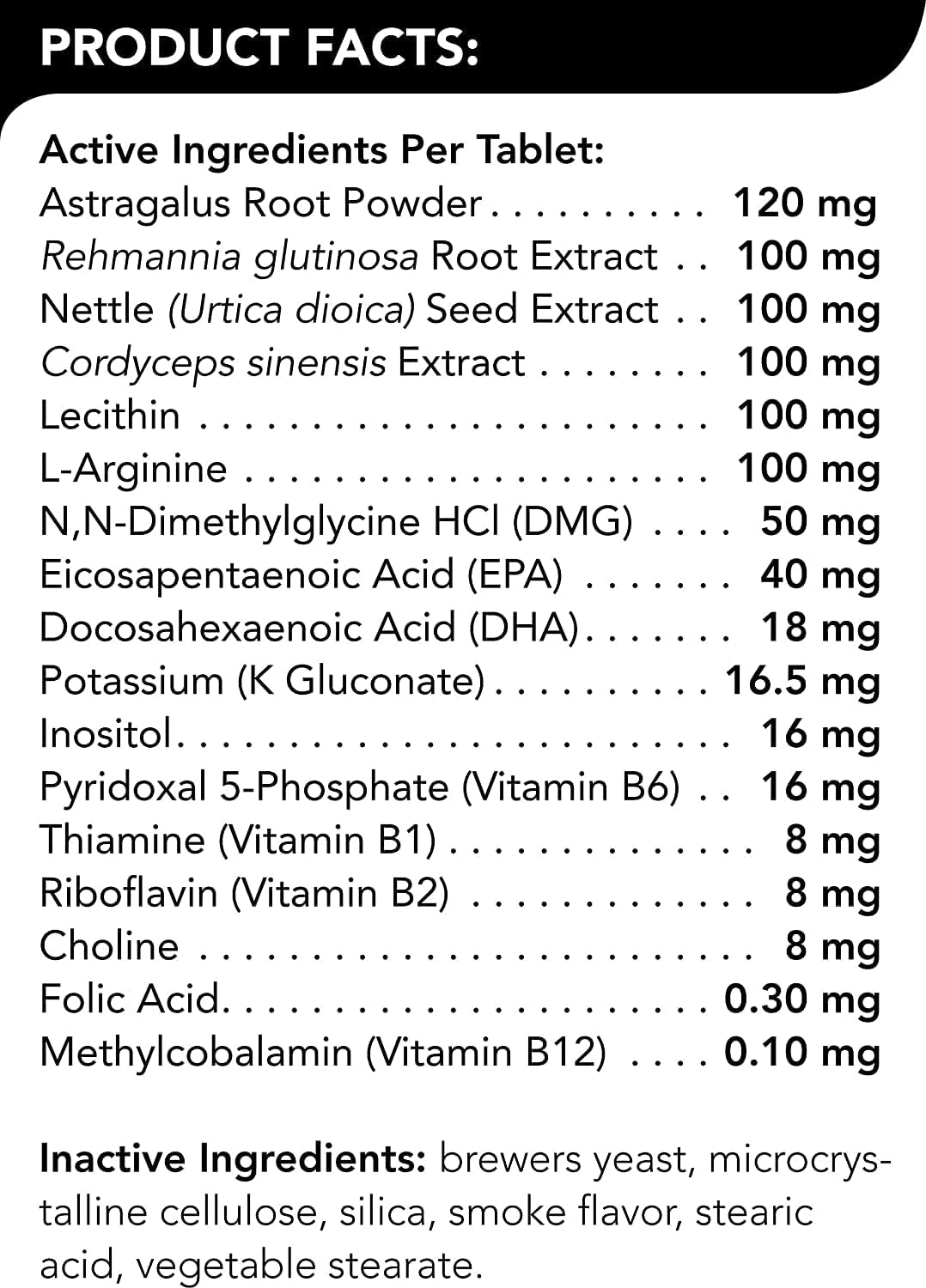 VetriScience Kidney Health Chewable Tablets for Dogs - Renal Support with Astragalus, Rehmannia, Nettle Seed & Cordyceps, 60 Tablets - görsel 4