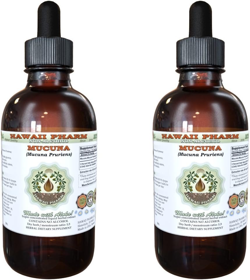 Hawaii Pharm Mucuna Pruriens Alcohol-Free Liquid Extract - Professional Grade Glycerite, 2x946 ml - görsel 6