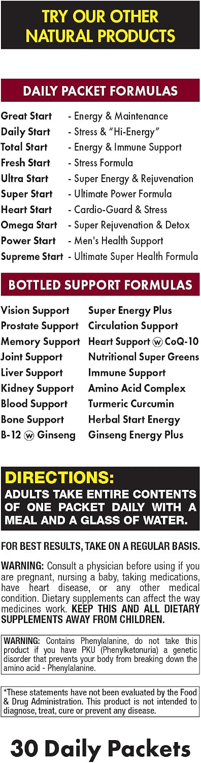 Fresh Start All-in-One Daily Vitamin Pack - Stress & Mood Support with Ashwagandha, Panax Ginseng, Adaptogens, B-Complex & Super Greens - 30 Day Supply - görsel 3