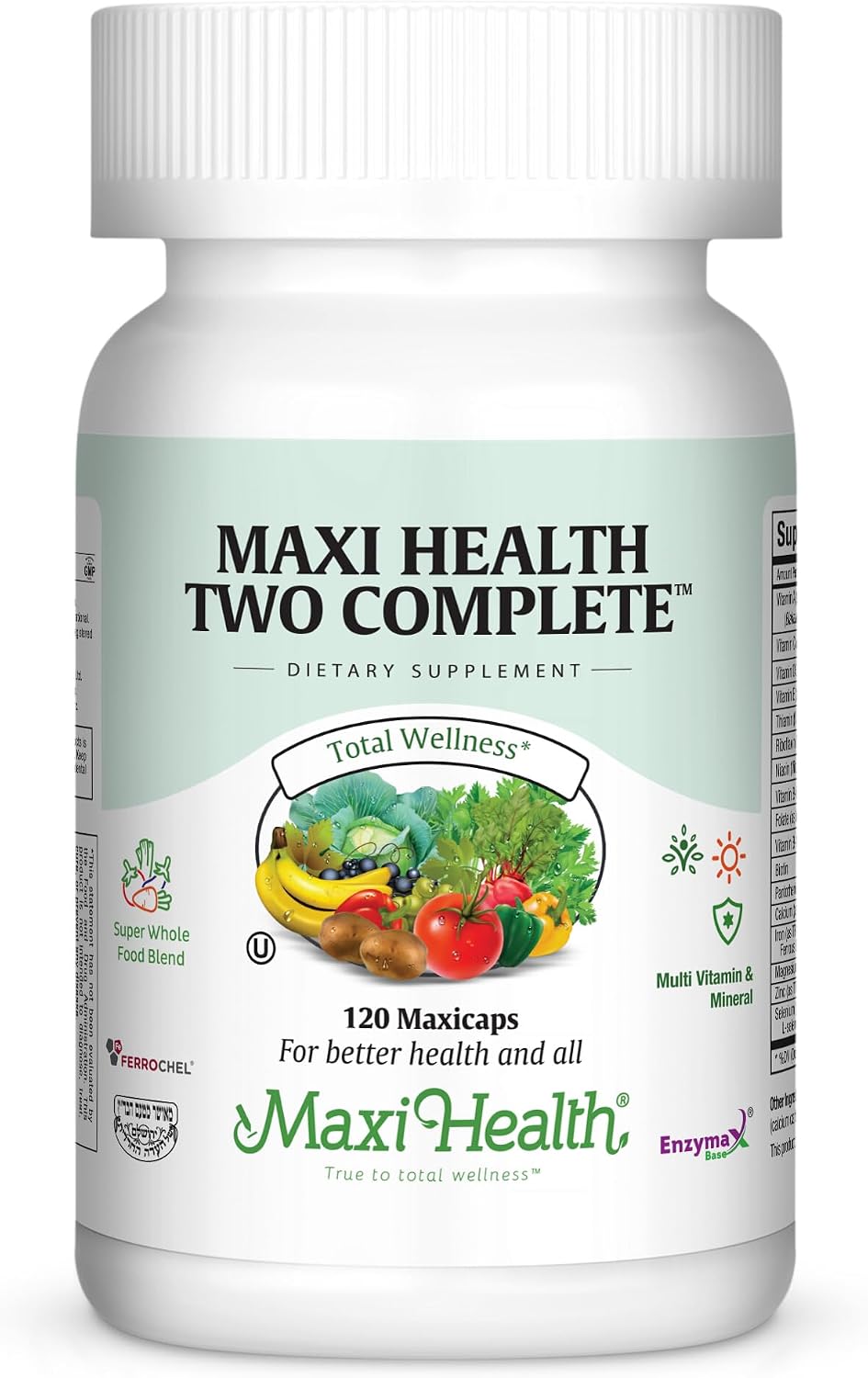 Maxi Health Multivitamins for Men and Women – Complete Daily Vitamins for Energy, Immune Function and Wellness Support – Kosher & Vegan Multivitamin – 60 Capsules - görsel 5