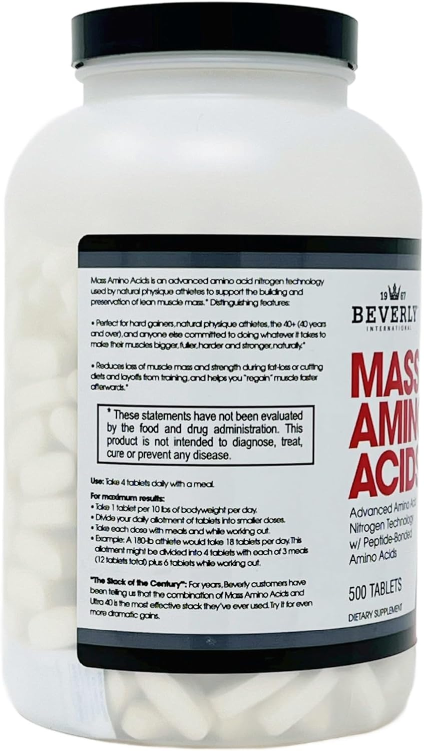 Beverly International Mass Amino Acids – 500 Tablets - görsel 2