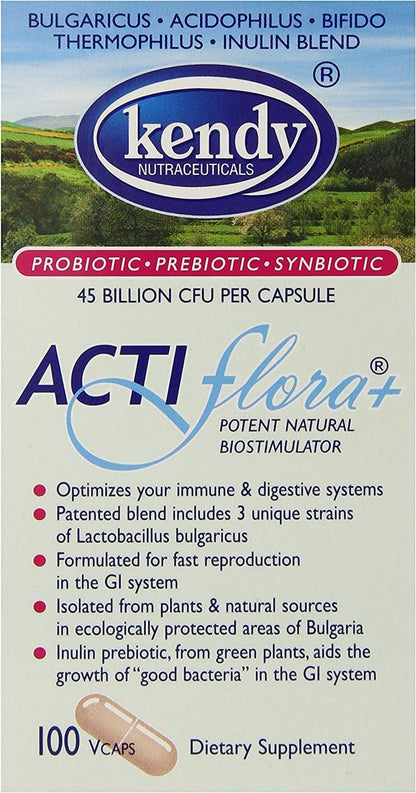Kendy, Actiflora+, Potent Natural Biostimulator, 100 Vegetable Capsules
