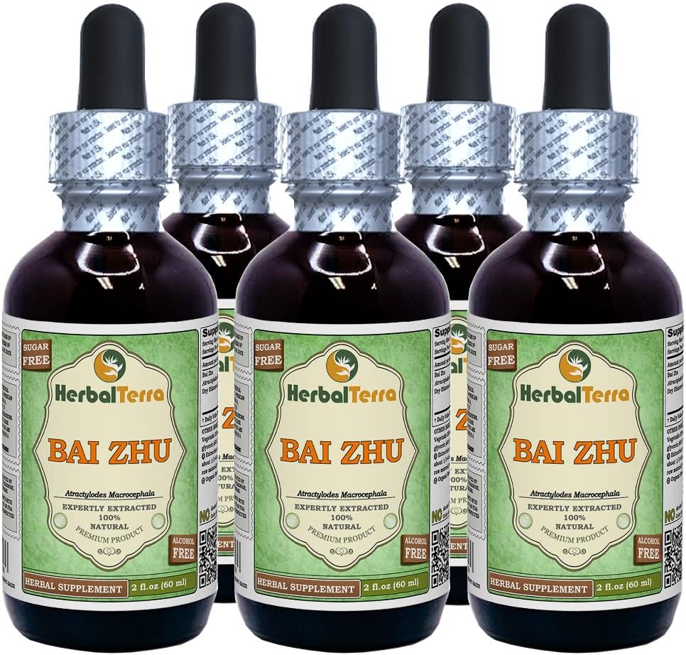 Bai Zhu, Atractylodes (Atractylodis Macrocephalae) Tincture, Dried Root Liquid Extract by HerbalTerra (2x60 ml) - görsel 6