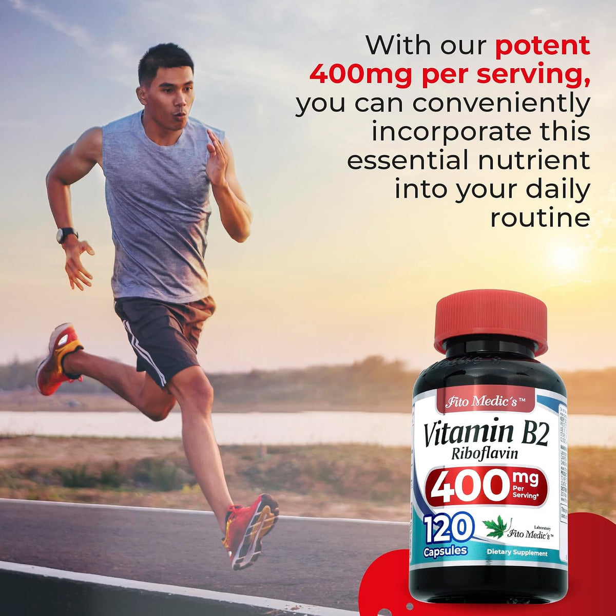FITO MEDIC'S Lab Vitamin B2 (Riboflavin) 400 mg - 120 Capsules - görsel 4
