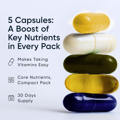 Planet 3 Vitamin Packs – Daily Multivitamin for Men & Women with Omega 3, Probiotics and More, 120 Packs
