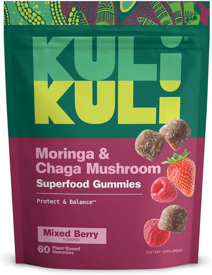 Kuli Kuli Super Gummies - Skin Supplements with Baobab, Elderberry and Biotin - 60 Non-GMO, Gluten-Free Gummies