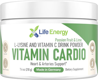 Life Energy High-Dose Vitamin C & L-Lysine Drink Mix - Passion Fruit & Lime, 210g