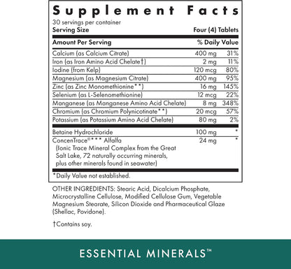 Michael's Health Naturopathic Programmes Essential Minerals - 120 Vegetarian Tablets