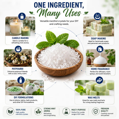 GreenHealth Premium Menthol Crystals – 453 g – 100% Pure Natural