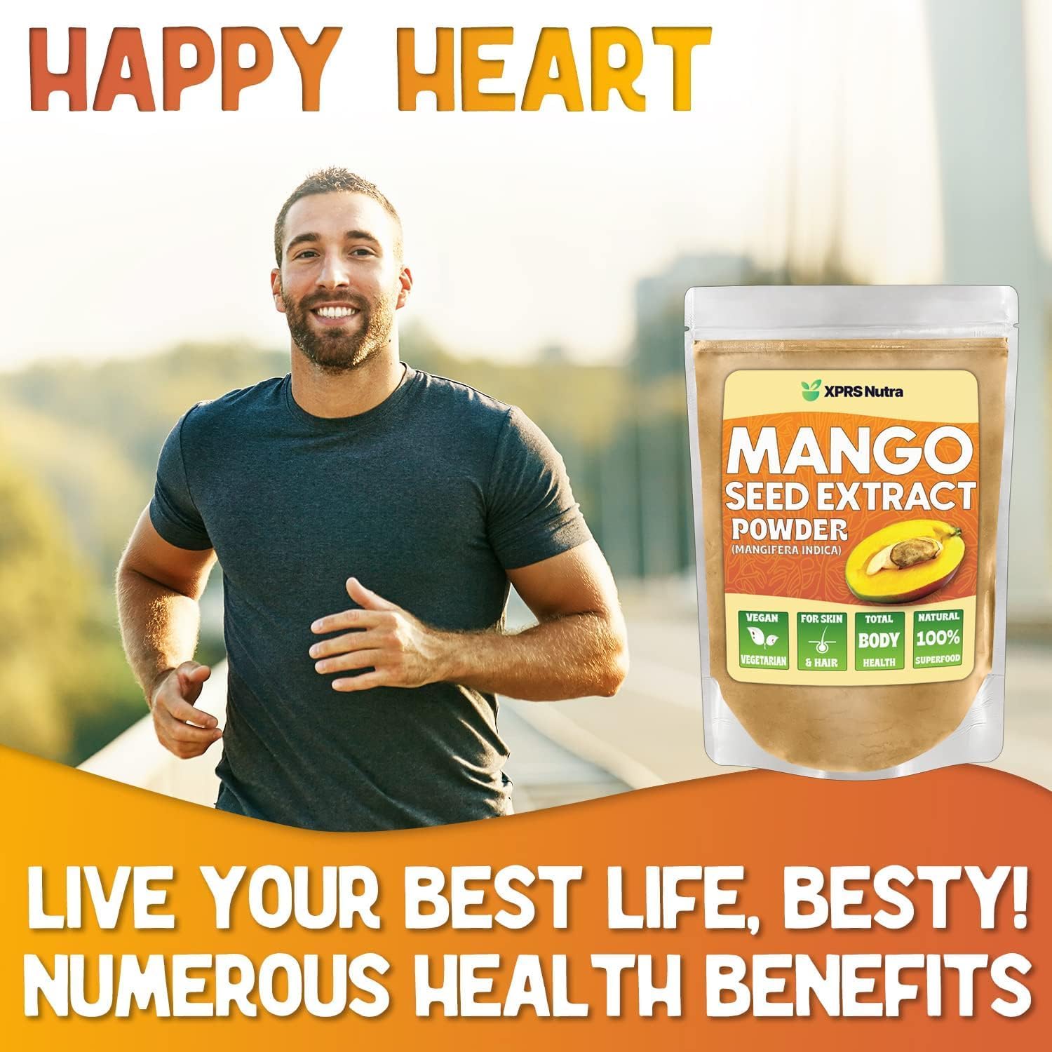 XPRS Nutra Mango Seed Extract Powder - Premium Mango Seeds (Mangifera Indica) - Non-GMO Wild Extract, Vegan Friendly (113 g) - görsel 5
