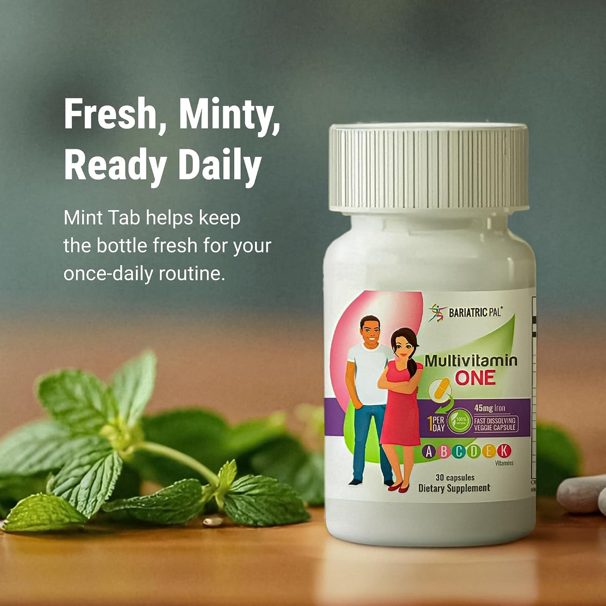 BariatricPal Multivitamin ONE – Daily Bariatric Multivitamin with 60 mg Iron – 90 Capsules (3 Month Supply) - görsel 7