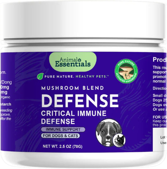 MUSHROOM DEFENCE Supplement for Dogs & Cats - Critical Immune Defence, Reishi, Maitake, Cordyceps, Mushroom Powder Extract - 70 g (Pack of 1)