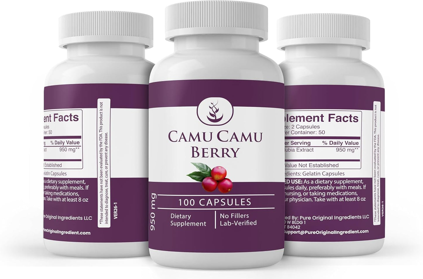 Pure Original Ingredients Camu Camu Berry, 100 Capsules - Pure, No Additives or Fillers - görsel 4