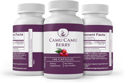 Pure Original Ingredients Camu Camu Berry, 100 Capsules - Pure, No Additives or Fillers