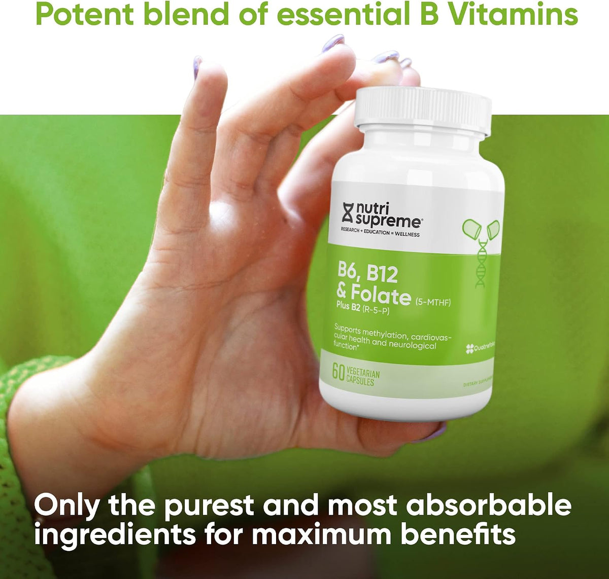 Nutri Supreme Folate with B6 and B12, 60 Wafers - görsel 7