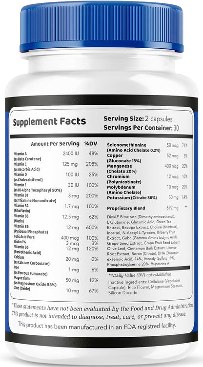 Neuro Drive Capsules - Advanced Formula, 300 Capsules (5-Month Supply)