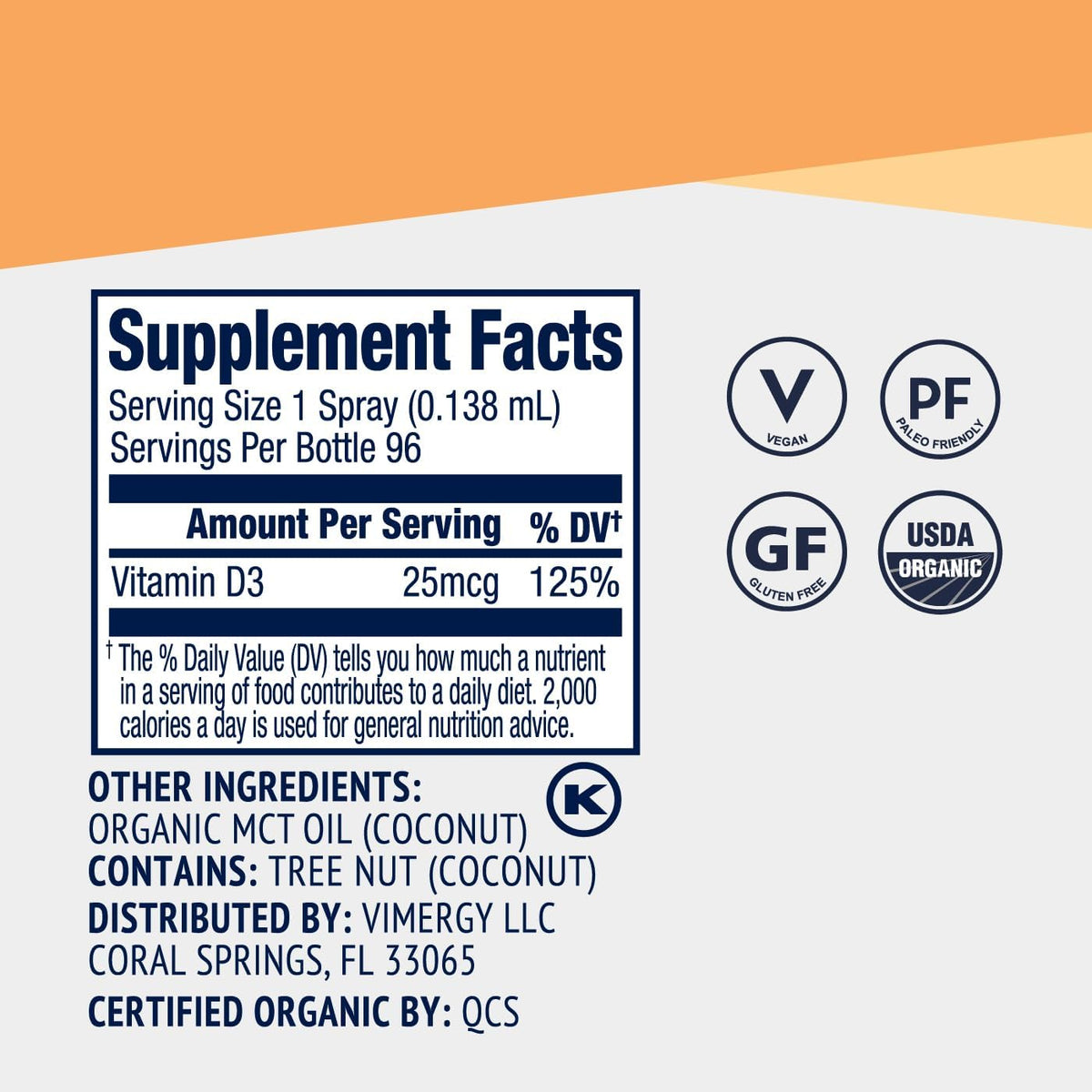 Vimergy Vegan D3 – Organic Liquid Vitamin D3 1000 IU, 96 Servings - görsel 5