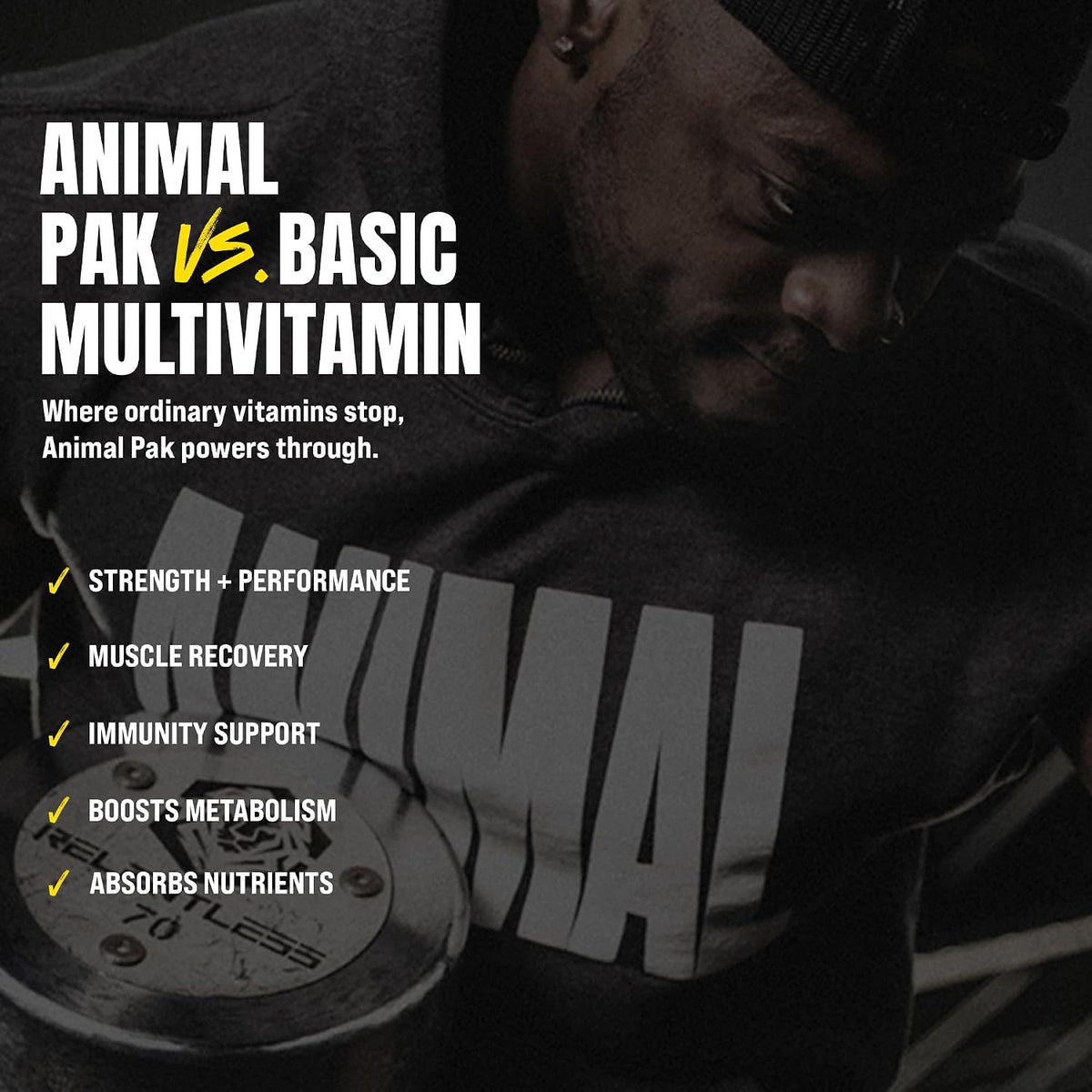 Animal Pak - Convenient Multivitamin for Men & Women Daily All-in-One Vitamin & Supplement Pack - Zinc, Vitamins C, B, D, Amino Acids, and Immune Support - Sports Nutrition Performance - 30 Packs - görsel 3