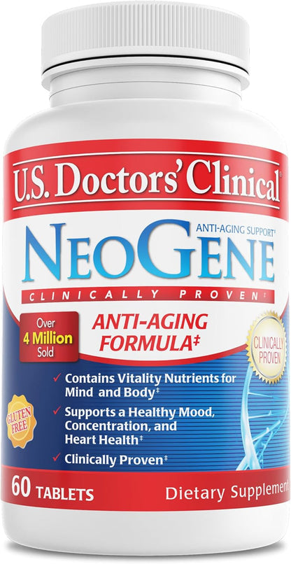U.S. Doctors' Clinical NeoGene – Ageing Support Supplement with St. John's Wort & L-Glutathione
