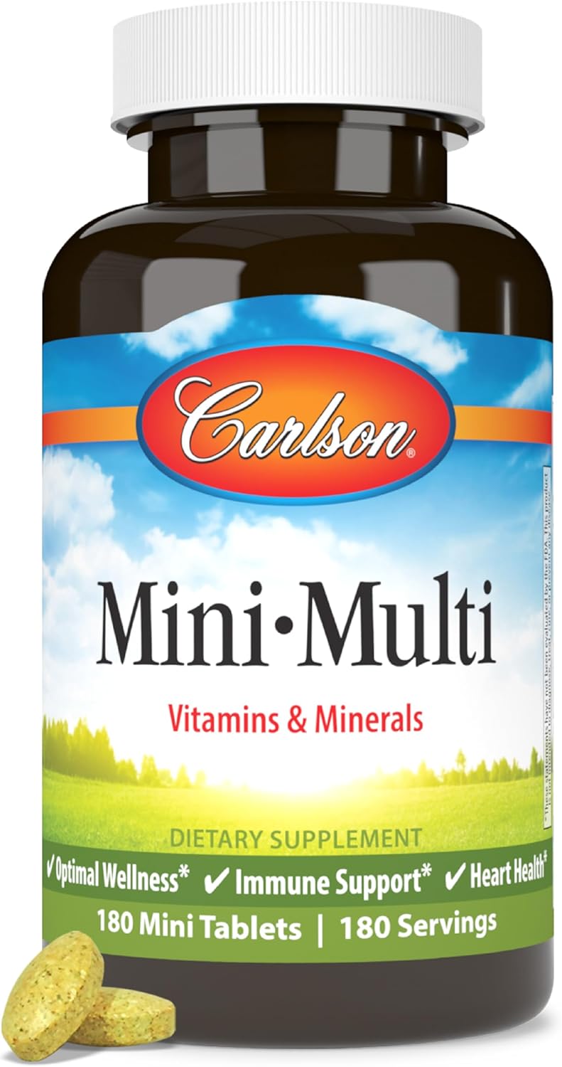 Carlson Mini-Multi Multivitamin Tablets - 180 Mini Tabs - görsel 1