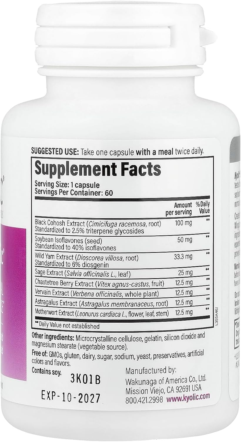 Estro Logic by Kyolic - Menopausal Support with Black Cohosh & Soy Isoflavones - 60 Capsules - görsel 2