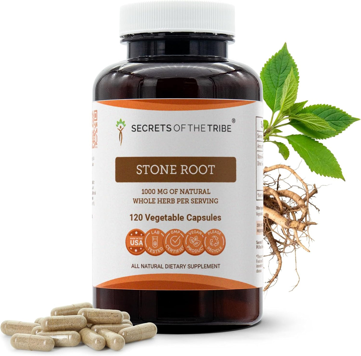 Secrets of the Tribe Stone Root 1000 mg, 60 Capsules - görsel 6