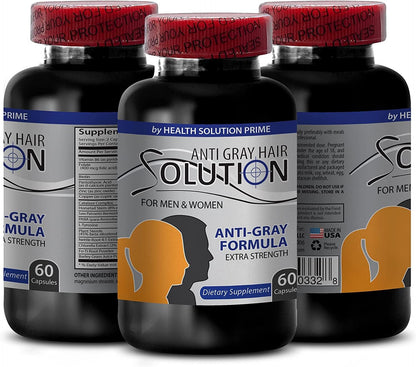 Health Solution Prime Grey Hair Reversal Pills – Biotin & Catalase Supplement