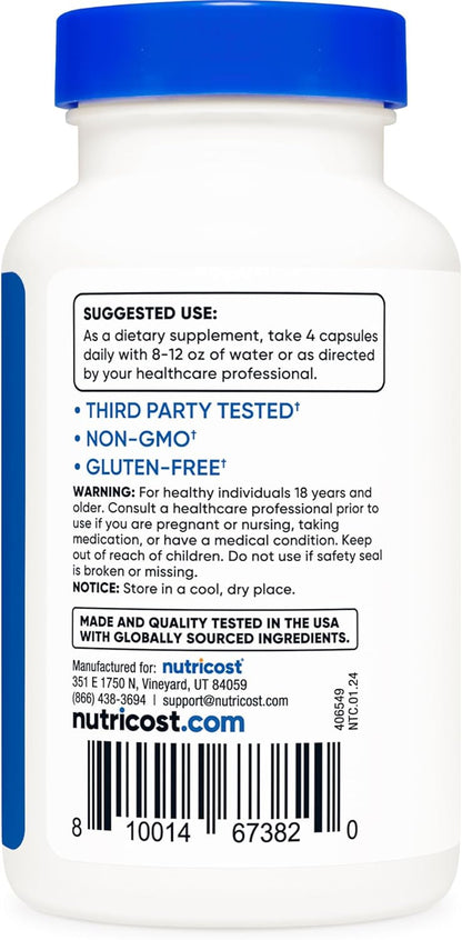 Nutricost Ursolic Acid 300mg, 120 Capsules – Vegetarian, Non-GMO, Gluten-free, Soya-free
