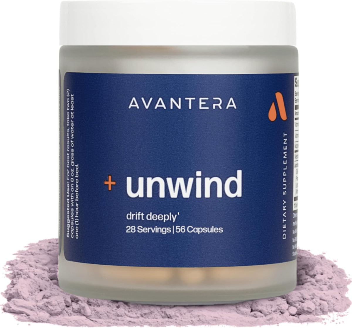 Avantera Unwind - Stress and Sleep Support with Magnesium, Melatonin & Ashwagandha - 56 Vegan Capsules - görsel 1