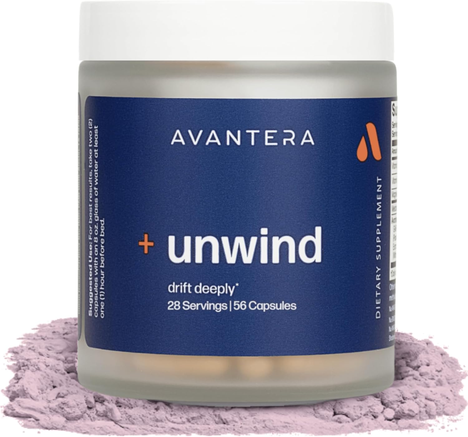 Avantera Unwind - Stress and Sleep Support with Magnesium, Melatonin & Ashwagandha - 56 Vegan Capsules - görsel 1