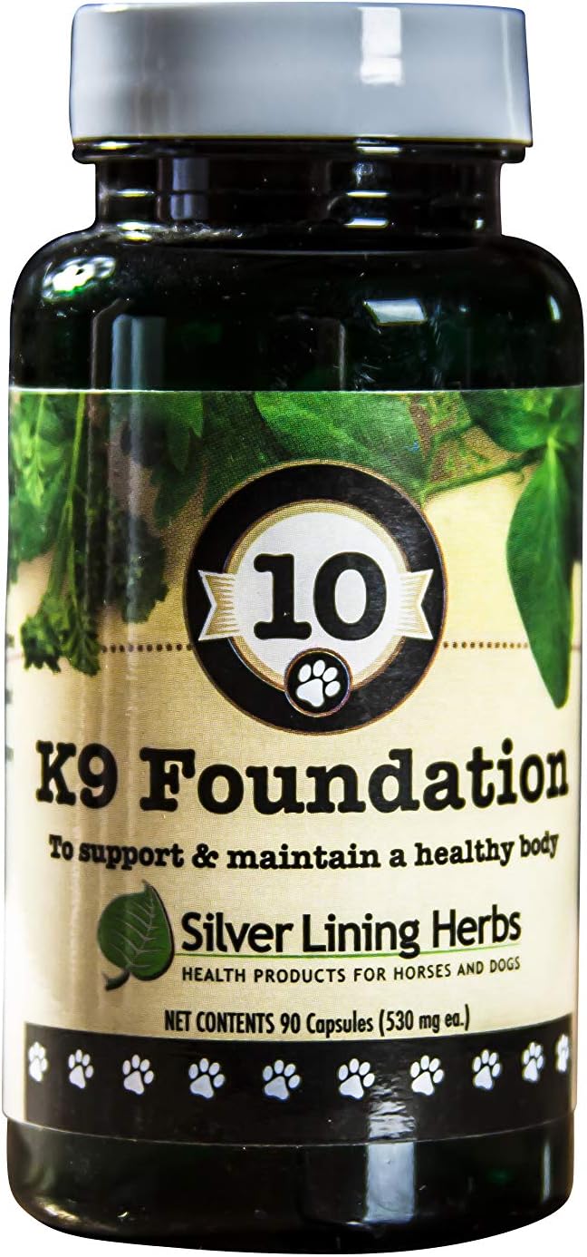 Silver Lining Herbs Overall Dog Health Supplements 10 K9 Foundation - Natural Canine Supplements for Dogs - 90 Capsules - görsel 1