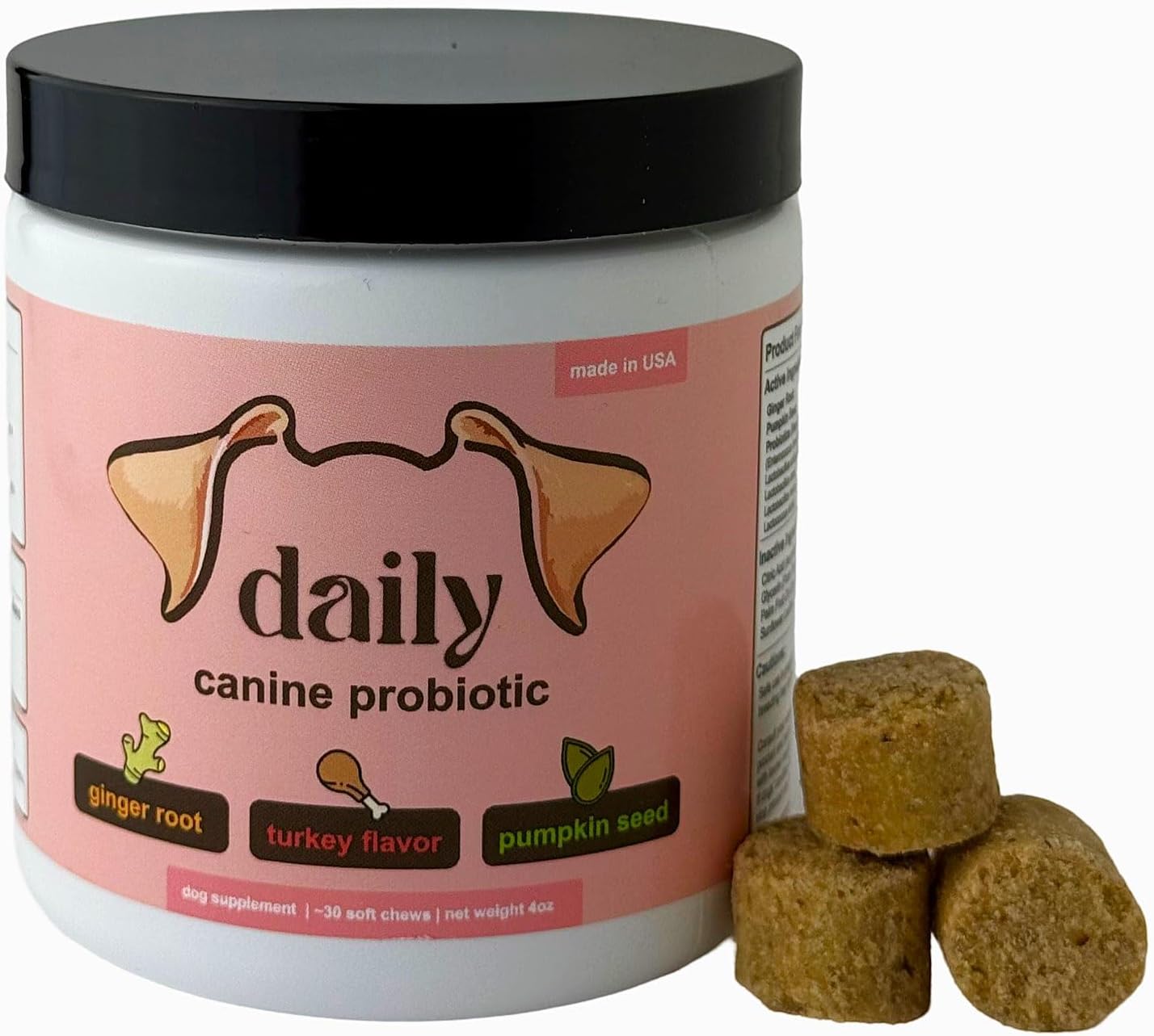 DLY PETS Probiotics for Dogs - Turkey Flavour - 30 Soft Chews - görsel 1