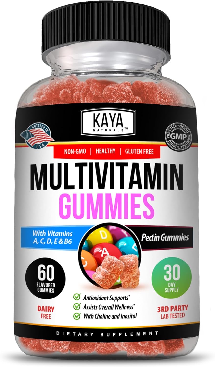 Kaya Naturals Adult Multivitamin Gummy, 60 Gummies - görsel 1