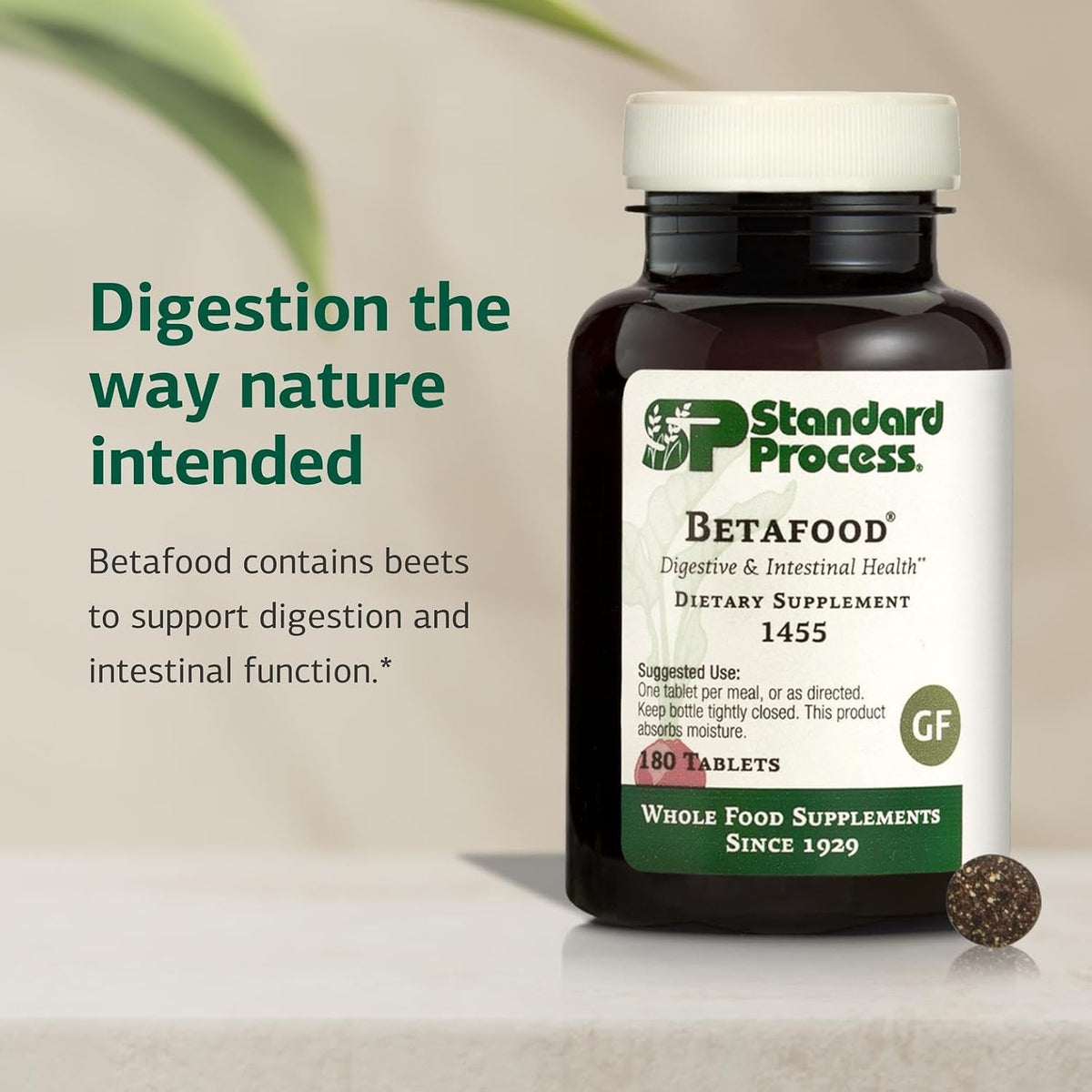 Standard Process Betafood Digestive & Intestinal Health Food Supplement - Vegan, Gluten-Free, Non-Dairy & Non-Soya - Liver & Digestive Support - 180 Tablets - görsel 3
