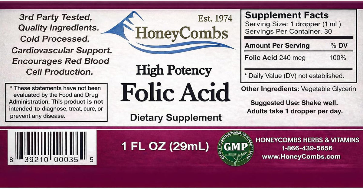 Vitamin B9 (Folic Acid) Liquid Drops – Alcohol-Free, Vegan, Gluten-Free - görsel 2