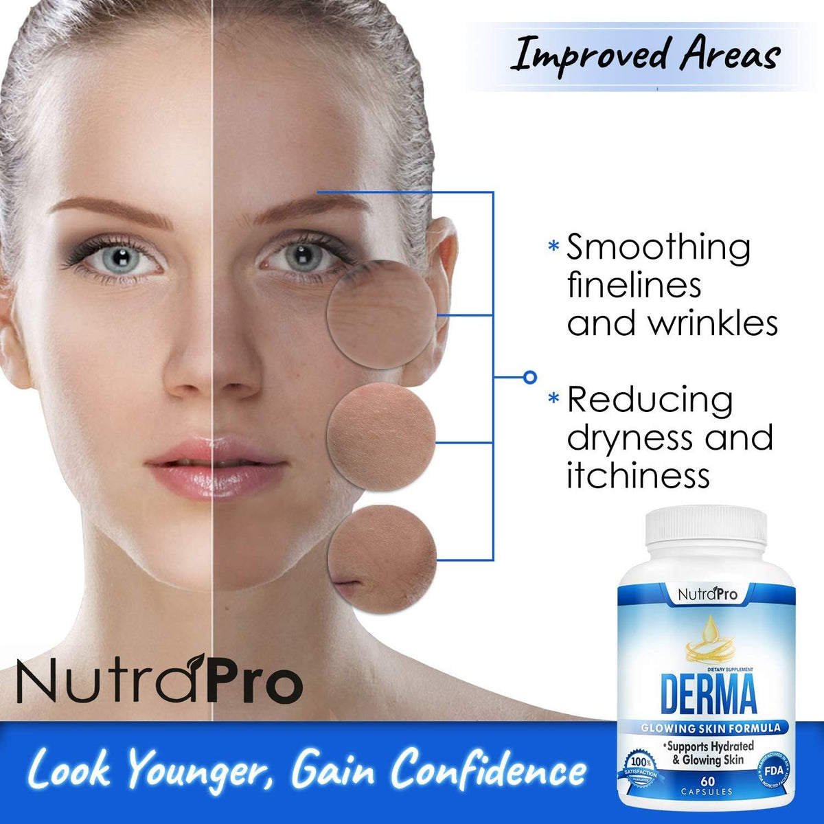 Dermal Repair Complex – Skin Hydration Supplement with Phytoceramides & Alpha Lipoic Acid, 60 Liquid Capsules - görsel 3