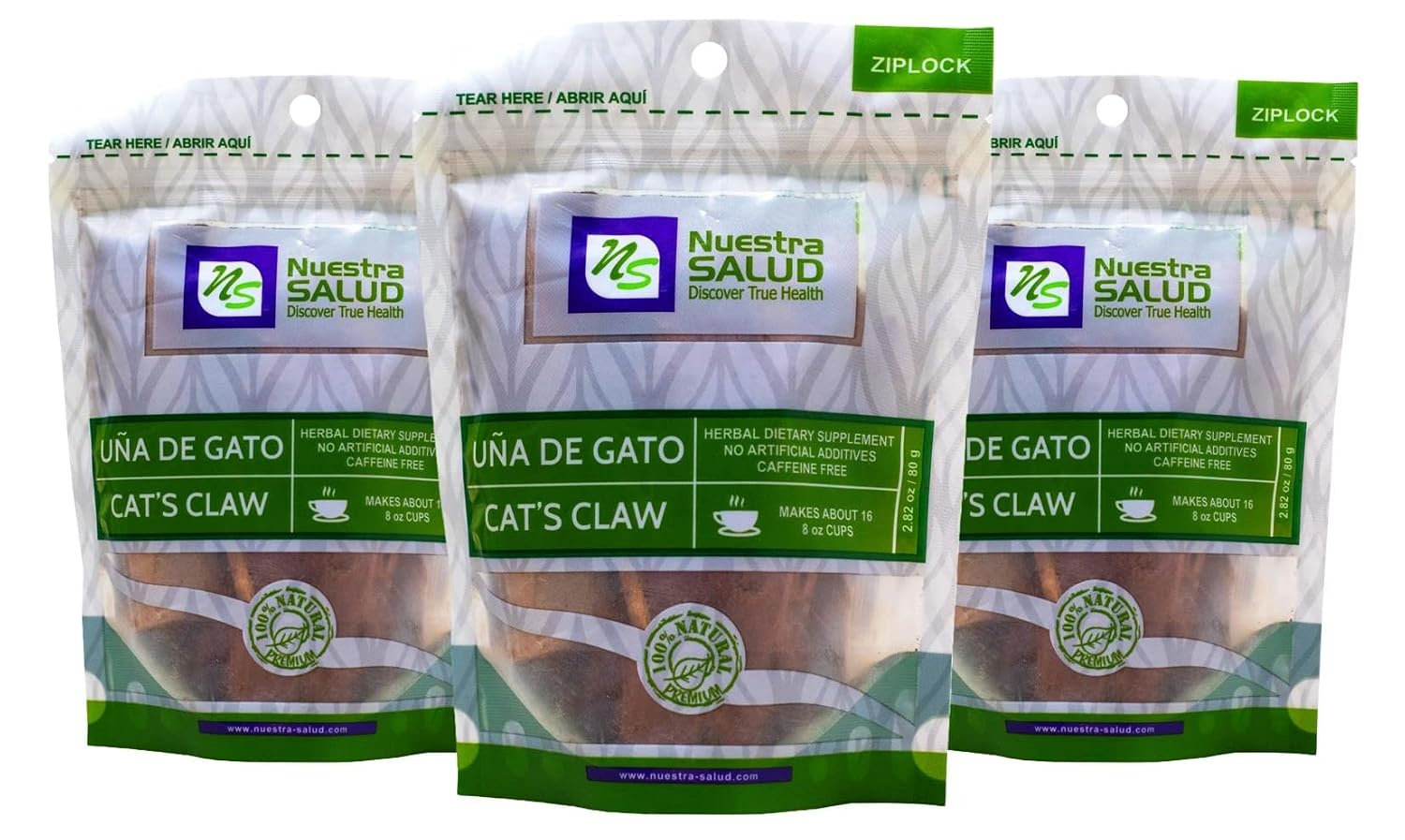 Cat's Claw Bark Herbal Infusion Tea Uña de Gato Value Pack (240g) 100% Natural - görsel 2