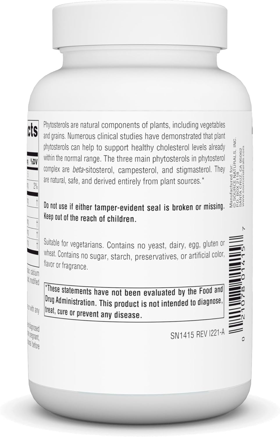 Source Naturals Mega Strength Beta Sitosterol 375mg – 60 Tablets - görsel 3