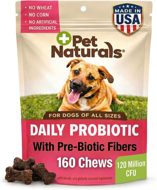 Pet Naturals Daily Probiotic Soft Chews for Dogs - 120 Million CFU - Duck Flavour - 160 Count