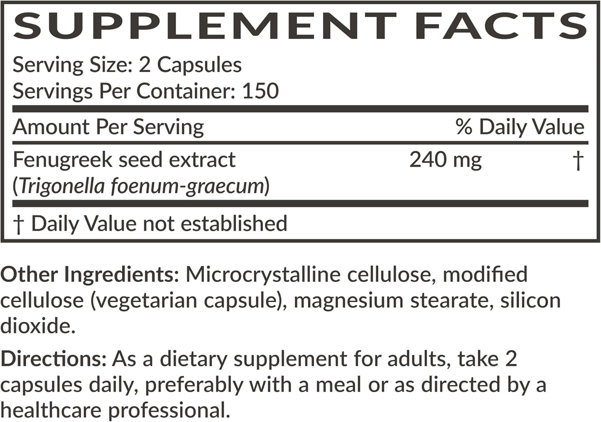 Futurebiotics Fenugreek Extra Strength Supports Overall Good Health & Wellbeing, Non-GMO, 300 Vegetarian Capsules – Image 6