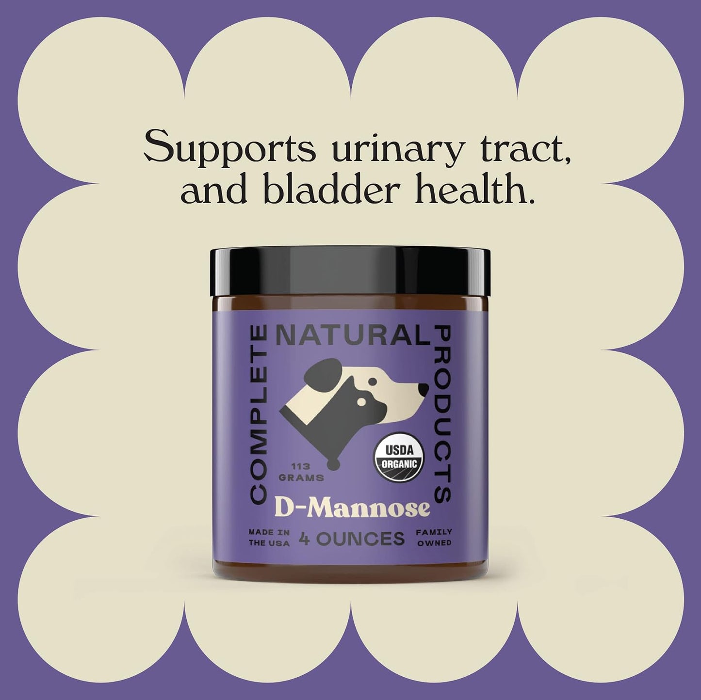 CNP Organic D'Mannose Powder for Pets 4oz - Pure D-Mannose Urinary Support for Dogs and Cats - görsel 5