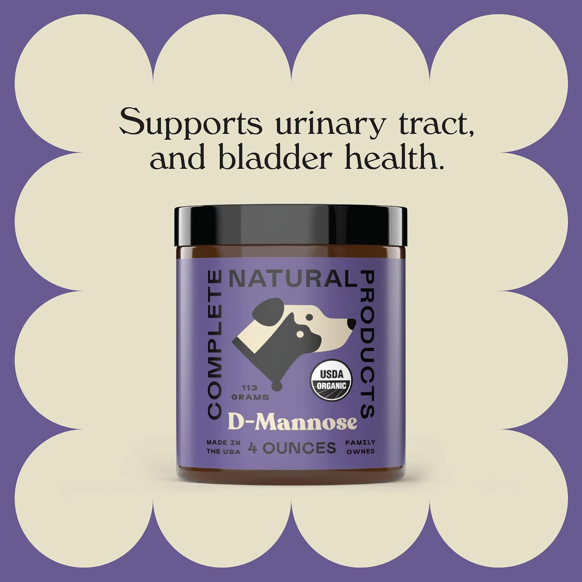 CNP Organic D'Mannose Powder for Pets 4oz - Pure D-Mannose Urinary Support for Dogs and Cats - görsel 5