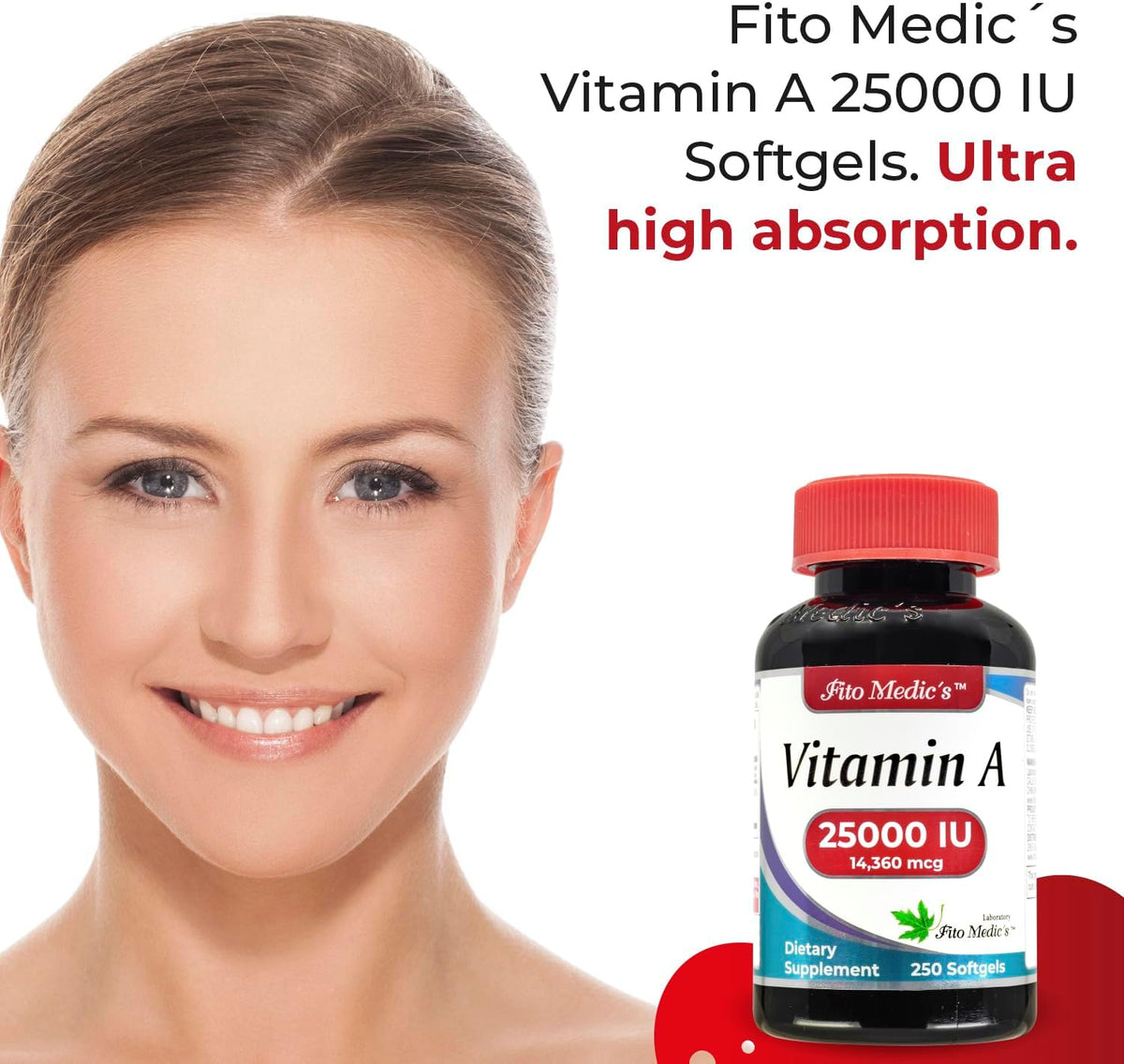 FITO MEDIC'S Lab Vitamin A 25000 IU Soft gel capsule Capsules – 250 Capsules - görsel 3