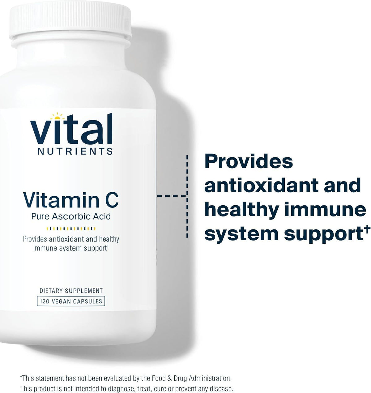 Vital Nutrients Vitamin C 1000mg – Pure Ascorbic Acid Supplement - görsel 5