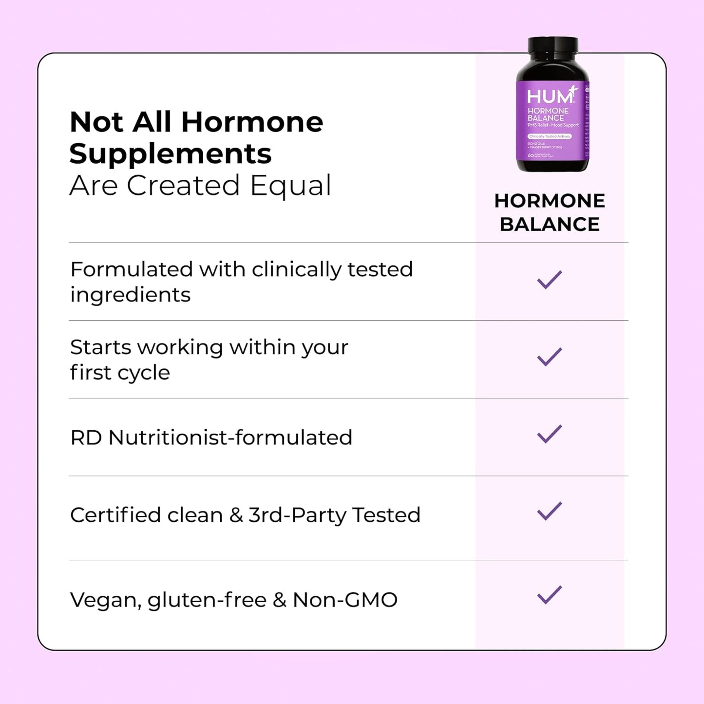 HUM Hormone Balance – Chasteberry & Dong Quai, 60 Vegan Capsules for Women - görsel 6